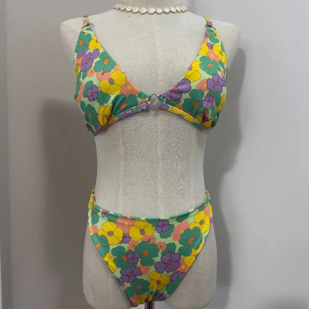 (BUY 2 GET 1 FREE  )Women Bikini Set Tank Top High Waist Bottom - Picture 14 of 16